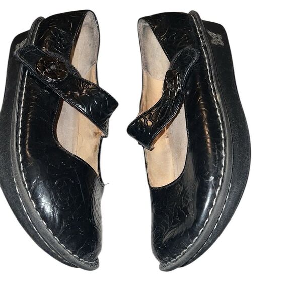 Alegria Black Leather  Mary Jane Style Size 41 - Picture 2 of 10